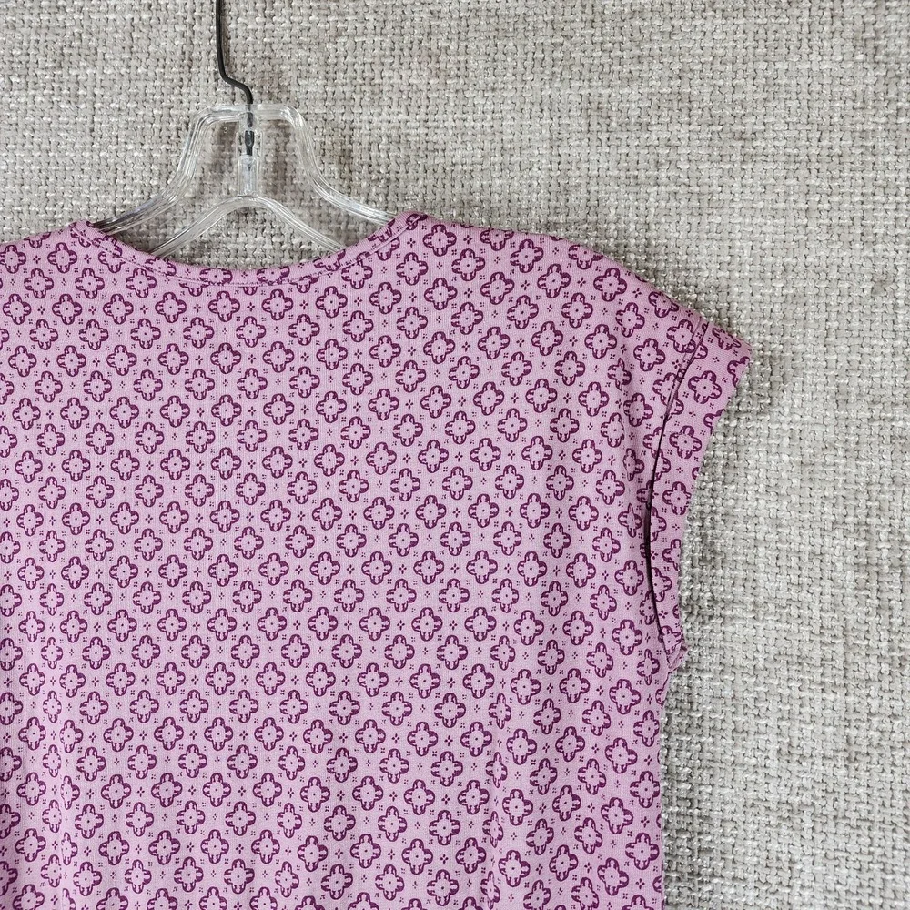 Garnet Hill Kids 100% Organic Cotton Sleeveless Floral Dress Girls XL Purple EUC